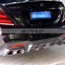 Runde B Style Carbon Fiber Material Front Rear LIp Spoiler Fender For Mercedes Benz W222 S63 S65AMG Bodykit thumbnail-5
