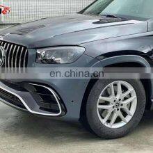 Runde PP Material Body Kit Front Bumper Rear Bumper Grille Exhaust Upgrade to GLS63 AMG For 2019-Mercedes-Benz GLS X167 Body Kit thumbnail-2
