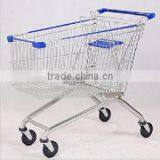 150L Capacity Metal Hand Shopping Cart With Logo Printed