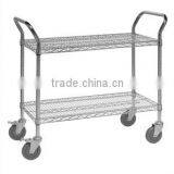 Storage/display Convenient Using Wire Shelf With Wheels