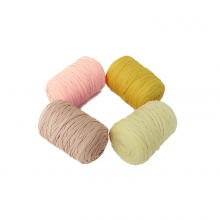 Soft and Colorful 100g 400g Roll 2cm 3cm Width 100% Polyester T-shirt Yarn for Handmade Crafts and Bags thumbnail-4