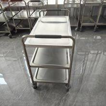 Factory Price Commercial Stainless Steel Trolley Kitchen Serving Trolley 3 Tier Dining Trolley thumbnail-5