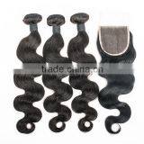 Body Wave Cambodian Hair Weave With Lace Closures With Baby Hair thumbnail-1