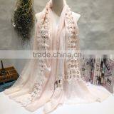 Charm Beautiful Embroidery Flower Joint Hollow Out Pattern Fashion Ladies Scarfs Quality Choice thumbnail-5