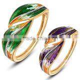 Leaf Shap Brass Gold Plated Indian Fashion Fake Gold Bangle thumbnail-1