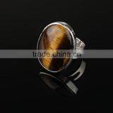 RG1033 Wholesale Oval Tiger eye Bezel Adjustable Ring