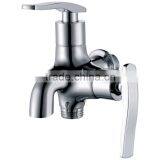 High Quality Brass Two Way Bibcock, Double Handle Bib Tap, Polish and Chrome Finish, M1/2" Wall Mounted thumbnail-5