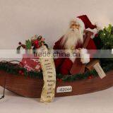 XM-A6025 32 Inch Indoor Lighted Tree Santa Sitting Boat for Christmas Decoration