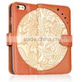 China Classical Landscape Series Wallet Leather Phone Case for IPhone 6 With Card Holder thumbnail-2