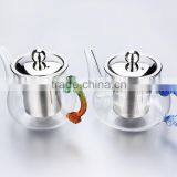 Hot New Products for 2015 Color Glass Tea Kettle With Stainless Steel Strainer thumbnail-2