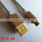 Colorful Metal Aluminum Cover Braid Usb Cable