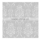 Hot Sale Printed Pvc Coated Wallpaper, Vanilla Yellow Classic Damask Wallcovering for Apartment , Good Wall Covering Corparation thumbnail-3