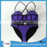 The Stitched Purple Push-up Ladies Bikini