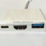 3 in 1 C Type Adaptor USB 3.1 Adapters Type C to C / HDMl / USB 3.0 Female thumbnail-3