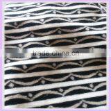 Wool Fabric Flimsy Fabric Knit Wool Sweater Fabric Black and White Stripe Fur thumbnail-5