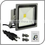 White Led Floodlight 30w Waterproof IP66 With Ground Plug for Backyard 30W LED Flood Light With Screw