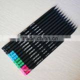 Standard Size Hexagonal Shape Black Night HB Pencil Sharpened With Eraser thumbnail-2