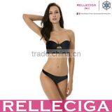 2016 Bandeau Bikini Swimwear With Removable Halter Straps thumbnail-3