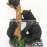 Resin black bear figurine resin statue Three bear bears' family