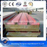 950mm Width PPGI 0.8mm Steel Rock Wool Sandwich Panel for Sale