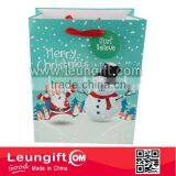 Christmas Gift Bag Red Satin Ribbon and Tag thumbnail-1