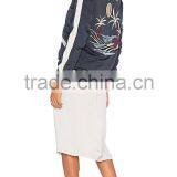 Hot Sell Ladies Apparel Custom Embroidered Bomber Jackets Fashion Apparel Factory China Most Popular Supplier's thumbnail-5