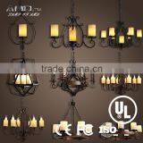 American Rural Style Beauty Lamp Glass Iron Lighting Pendant Light thumbnail-3