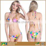 Women's Tie Side Bottom Triangle Bikinis Set Swimwear Swimsuit UK