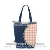 Women Casual Tote Nylon Shopping Bags Patchwork Simple Design Fashion Handbag Shoulder Bag