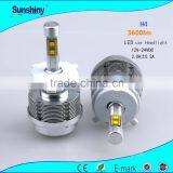 Auto spare parts high quality H7 Car LED headlight bulb H7/H4 led light fanless led auto headlight