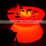 IP65 Waterproof Round Shaped Illuminated Outdoor Led Coffee Table