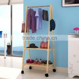 Metal Garment Rack Clothes Stand Portable clothing shoe rack with Bottom Shelf