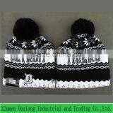 America City Jaquard Knitted Cap With Pom Poms Knitted Hats thumbnail-1