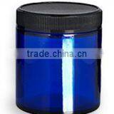 Cobalt Blue Glass Jar 4 Oz(120ml) w/ Std Black Lid thumbnail-1