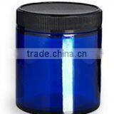 Cobalt Blue Glass Jar 4 oz(120ml) w/ Std Black Lid