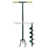 2 in 1 Garden Hand Push Mini Tiller Farm Cultivator And Soil Drill Auger