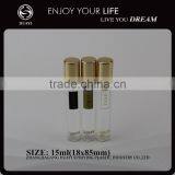 15ml Tube Glass Perfume Bottle With Crimped Pump and Alu Over Cap thumbnail-2
