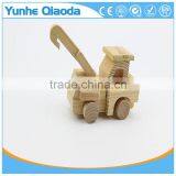 Wood 3D Vehicle Mini Pullze Crane r 3D Woodcraft Kit Assemble Paint DIY 3D Puzzle Toys for Kids Adults the Best Birthday Gift thumbnail-2