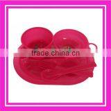 4pcs Plastic Oval Plate Picnic Tableware Set thumbnail-1