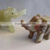 Natural Jade Decorative Sculpture Lovely Elephant Statues thumbnail-1