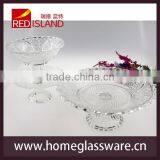 Footed Clear Glass Cake Stand Cake Plate thumbnail-4