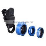 Universal Clip-on 3 in 1 Fisheye Wide Angle Micro Camera Lens for Mobile Phone thumbnail-1