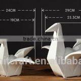 Small Animal Ceramic Figurines Wholesale Origami Crane Sculpture thumbnail-5