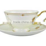New Product 200ml Bone China European Style Coffee Cup With Saucer Set for Promotion Gift