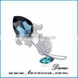 Top wholesale wedding flower brooch,ladies head brooch with rhinestone