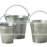 AQO Galvanized Zinc Vase,Galvanized Zinc Watering Can , Zinc Pot Planter, Zinc Planter for Gardening and Household thumbnail-1