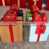 2014 Different colors FRP Christmas gift box decoration