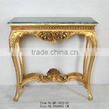 Reproduction Hand Carved Furniture Console Table With Green Marble thumbnail-2