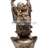China Factory Direct Sales Religious Bronze Happy Buddha Chinese God Statue thumbnail-4