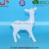 Christmas Decorative Glazed White Ceramic Standing Deer for Home Decor thumbnail-6